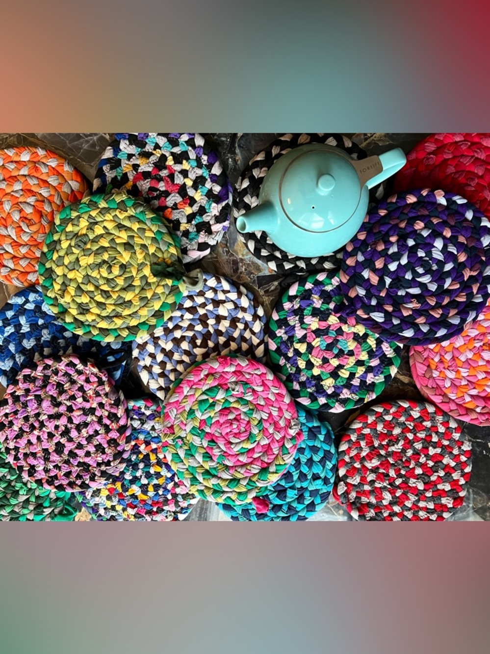 Braided Trivet Potholder Set of 2 - Picture 5 of 14